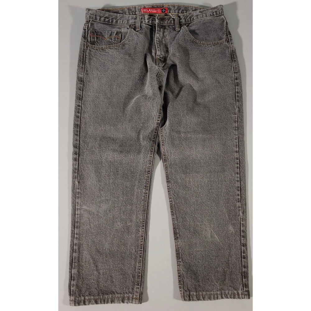 Levi 550 Relaxed Fit Jeans Mens 40x28 Gray Denim Cotton Tapered Leg